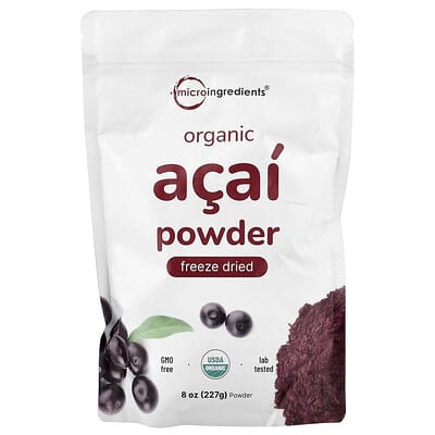 Organic Acai Powder, Freeze Dried, 8 oz (227 g)