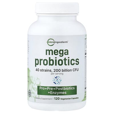 Micro Ingredients Mega Probiotics, 120 капсул