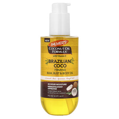 Coconut Oil Formula® with Vitamin E, Firming Bum, Bust & Body Oil, Brazilian Coco, 6.5 fl oz (192 ml)