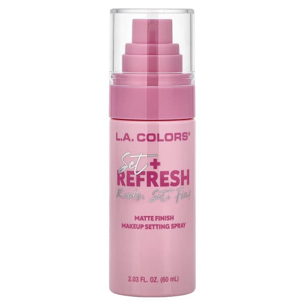 L.A. Colors Set + Refresh, спрей-фиксатор для макияжа, 60 ml