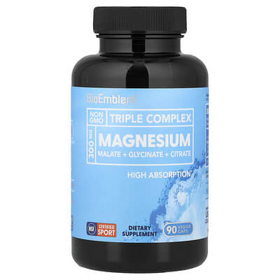 BioEmblem Magnesium, Triple Complex, 90 вегетарианских капсул