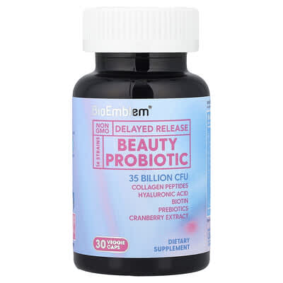 BioEmblem Beauty Probiotic, 30 вегетарианских капсул