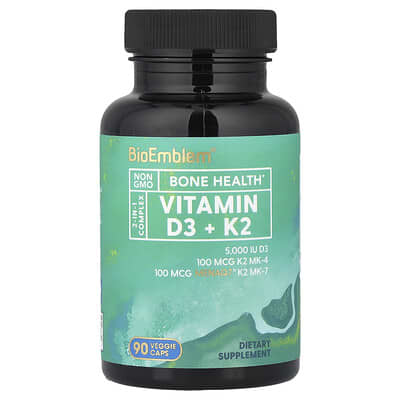 Vitamin D3 + K2, 90 Veggie Caps