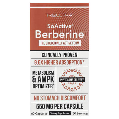 SoActive®, Berberine, 60 капсул