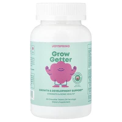 Жевательные таблетки JoySpring Grow Getter, 4+ лет, Fruit Punch, 60 шт