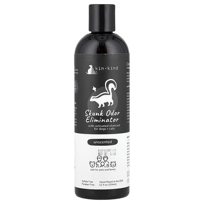 Kin+Kind шампунь-очиститель Skunk Odor Eliminator для собак и кошек, Unscented, 12 fl oz (354 ml)