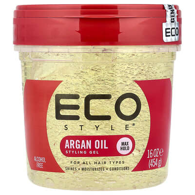 Eco Style Гель для укладки Max Hold, для всех типов волос, Argan Oil, 16 oz (454 g)