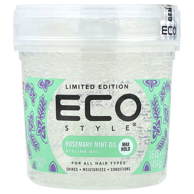 Eco Style гель для укладки Max Hold, Rosemary Mint Oil, 16 oz (454 g)