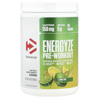 Предтренировочная добавка Dymatize Energyze™ Pre-Workout, Lemon Lime, 400 g