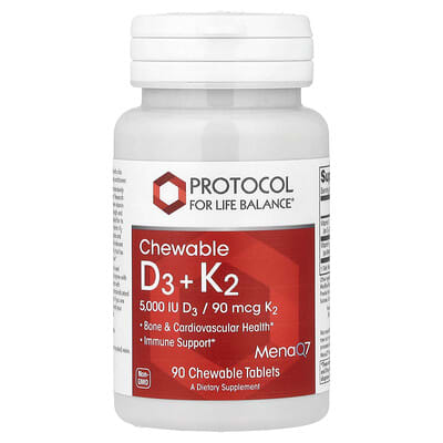 Chewable D3 + K2, 90 Chewable Tablets
