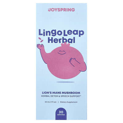 Травяной напиток JoySpring Lingo Leap, Lion's Mane Mushroom, 1 fl oz (30 ml)