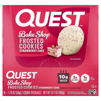 Печенье Bake Shop Frosted Cookies Strawberry Cake 1.76 oz (50 g) Each