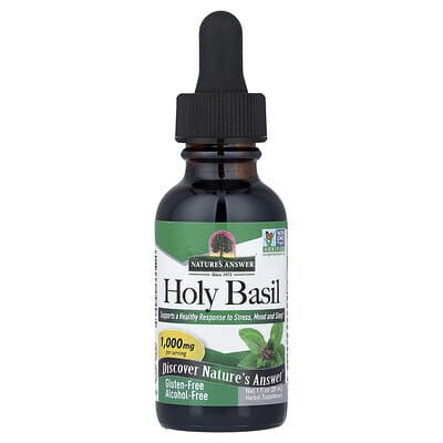 Nature's Answer Holy Basil, без спирта, 1 fl oz (30 ml)