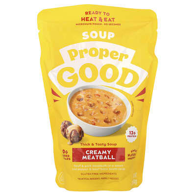 Суп с фрикадельками Proper Good Creamy, Ready To Heat & Eat, 12 oz (340 g)