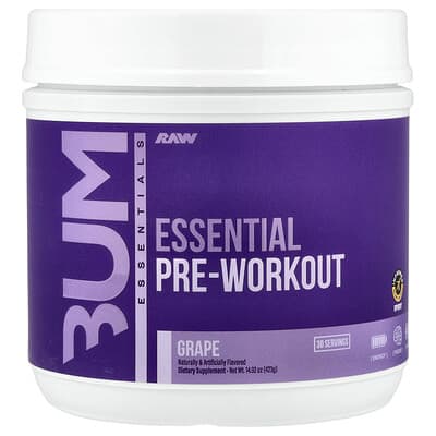 Bum Essentials, Essential Pre-Workout, Grape, 14.92 oz (423 g)