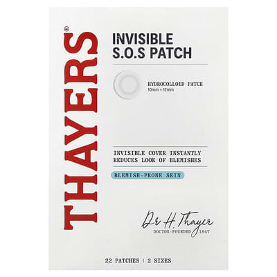 Патчи Invisible S.O.S от Thayers для проблемной кожи, 22 шт.