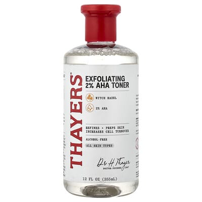 Exfoliating 2% AHA Toner, All Skin Types, 12 fl oz (355 ml)