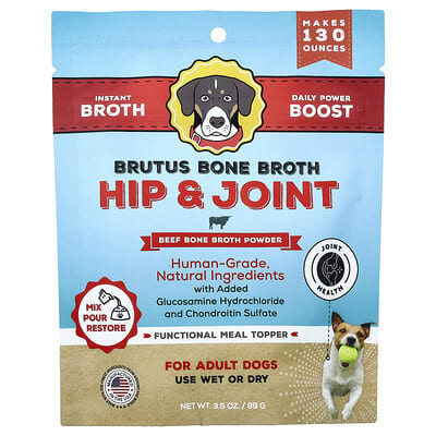 Hip & Joint порошок из говяжьего костного бульона для взрослых собак, 3.5 oz (99 g)