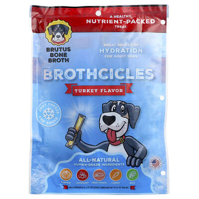 Brothcicles, For Adult Dogs, Turkey, 6 Tubes, 2 fl oz (59 ml) Each