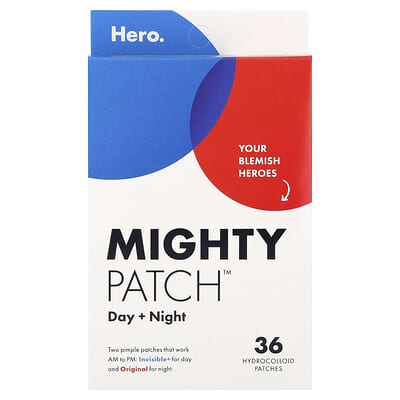 Mighty Patch™ патчи от прыщей Day + Night, 36 гидроколлоидных патчей