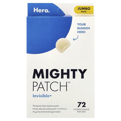 Гидроколлоидные патчи Mighty Patch™ Invisible+, 72 шт.