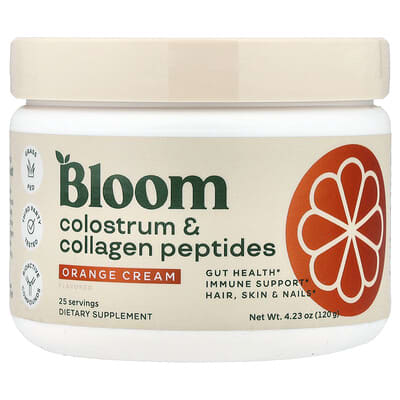 Bloom пептиды коллагена и молочный белок Colostrum & Collagen 4.23 oz (120 g)
