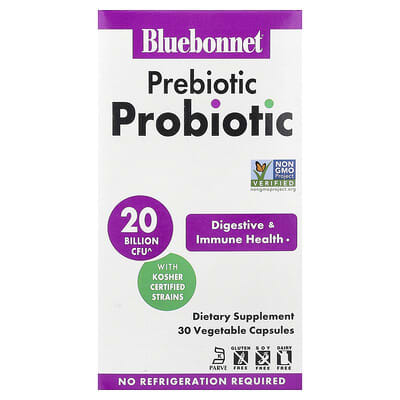 Пребиотик-пробиотик Bluebonnet Nutrition 30 Vegetable Capsules