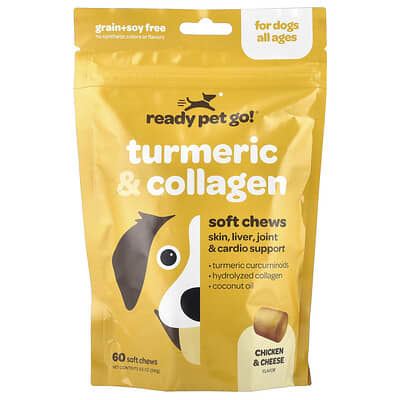 Лакомство для собак Turmeric & Collagen, курица и сыр, 240 g