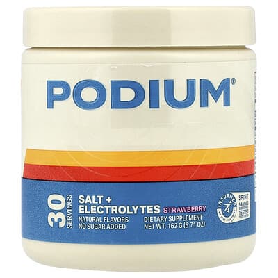 Podium Nutrition напиток со вкусом клубники, Salt + Electrolytes, 5.71 oz (162 g)