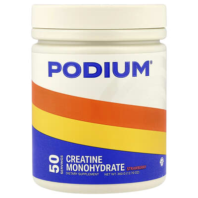 Креатин Podium Nutrition Monohydrate, Strawberry, 12.7 oz (360 g)