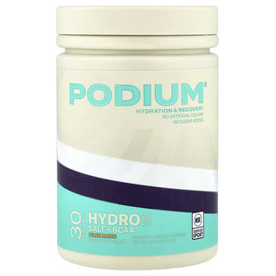 Podium Nutrition Hydro & Salt 2025 + BCAA, персик-манго, 14.6 oz (414 g)