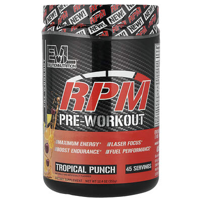 RPM Pre-Workout, Tropical Punch, 12.4 oz (351 g)