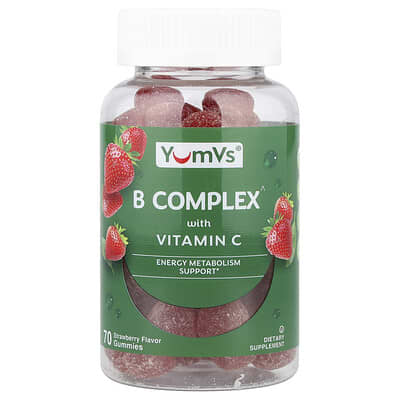 B Complex With Vitamin C Gummies, Strawberry, 70 Gummies