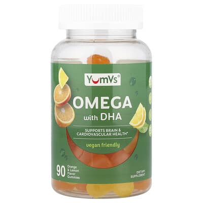 Омега с DHA в мармеладках, Orange & Lemon, 90 Gummies