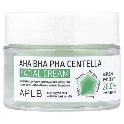 APLB Крем для лица AHA BHA PHA Centella, 1.86 fl oz (55 ml)