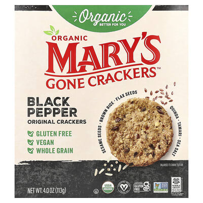 Organic Black Pepper Original Crackers, 4 oz (113 g)