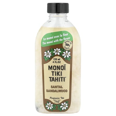 Monoi Tiki Tahiti®, кокосовое масло, сандал, 4 fl oz (120 ml)