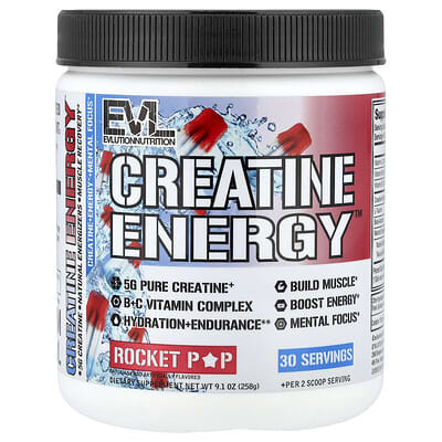 Креатин Creatine Energy™, Rocket Pop, 9.1 oz (258 g)