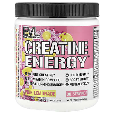 Creatine Energy™, Pink Lemonade, 9 oz (225 g)