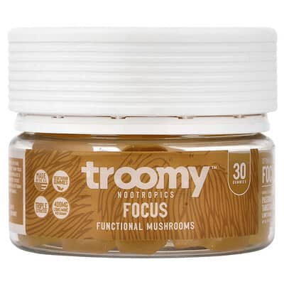 Мармеладные витамины Focus, Functional Mushrooms Gummies, Passionfruit Tangerine, 30 шт.