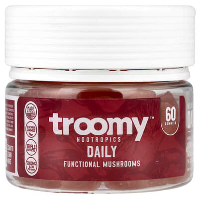 Troomy Nootropics жевательные конфеты с функциональными грибами Strawberry Mango 60 шт