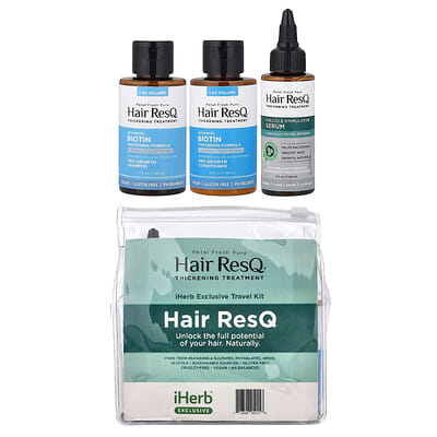 Petal Fresh Hair ResQ®, уплотняющий уход, дорожный набор iHerb® Exclusive, 4 предмета