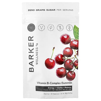 Желейные витамины Barker Wellness Co, вишневый, 30 шт.
