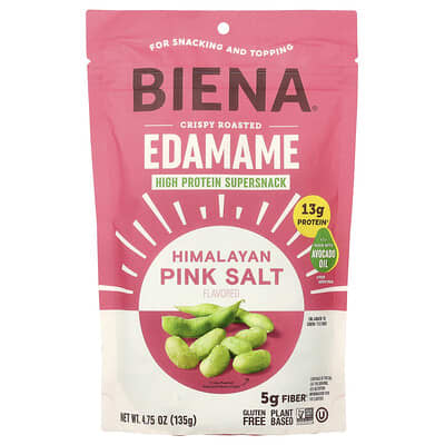 Crispy Roasted Edamame, Himalayan Pink Salt, 4.75 oz (135 g)