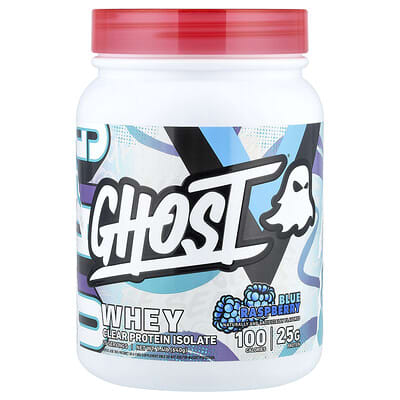 Ghost изолят сывороточного протеина, Blue Raspberry, 1.4 lb (640 g)