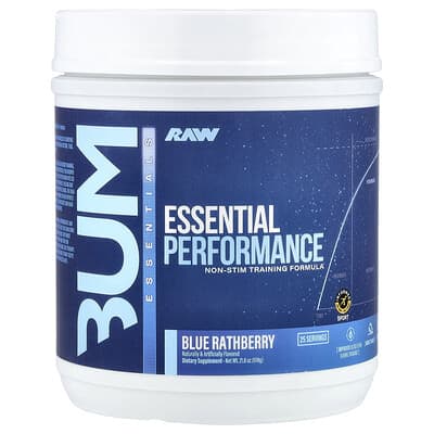 Bum Essentials, Essential Performance, Non-Stim Training Formula, Blue Rathberry , 21.8 oz (618 g)