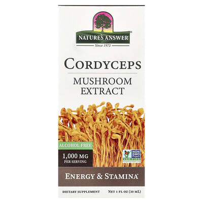 Экстракт грибов Cordyceps, Alcohol Free, 30 ml