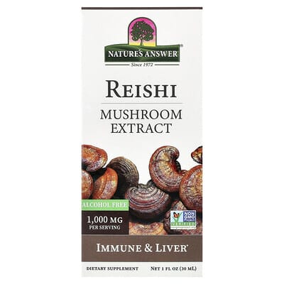 Reishi, экстракт грибов, без спирта, 1 fl oz (30 ml)