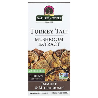 Экстракт гриба Трая (Turkey Tail), без спирта, 1 fl oz (30 ml)