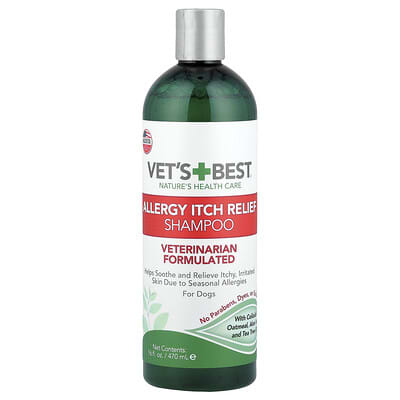 Шампунь Vet's Best от зуда при аллергии для собак, 16 fl oz (470 ml)